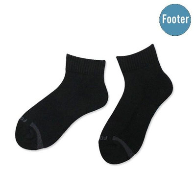 FOOTER 除臭襪 單色運動逆氣流氣墊襪 L24~27cm T11L-黑