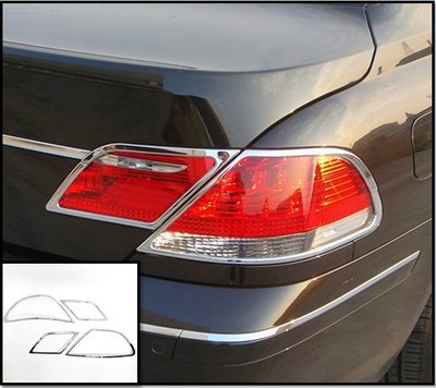 圓夢工廠 BMW 7 E65 730 735 740 2005~2009 改裝 鍍鉻銀 車燈框飾貼 後燈框 尾燈框