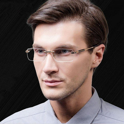 熱銷上新 49男士無邊框眼鏡框商務處方眼睛框架明星大牌同款鏡框平光眼鏡框