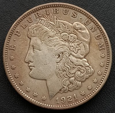 美國    摩根     1921年     1元    銀幣(90%銀)   1877