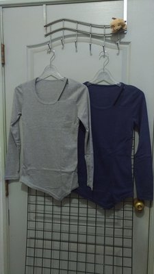 MIT台灣製 灰藍色 灰色T恤 前造型 長袖 T-shirt 適合S~M