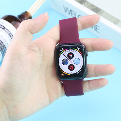 gaming微小配件-適用於apple watch錶帶 iWatch 6 SE 5 4 3 2代單圈運動矽膠錶帶 44 42 40 38mm-gm