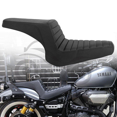 【熱賣精選】機車配件 摩托車配件適用于XV950大都會 13/19年改裝連體雙人橫型坐墊坐包