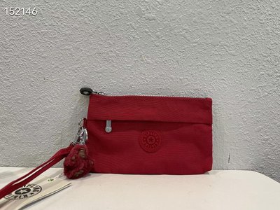 Kipling 猴子包 KI5562 紅色 中款 附掛繩 輕便輕量錢包 零錢包 鑰匙包 收納包 手拿包 防水 限時優惠