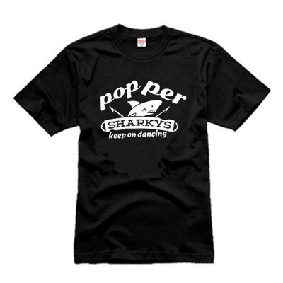 高品質款 POPPER keep on dancing 鯊魚 街舞 poppin 跳舞 短袖 t恤 衣服 短袖T恤 短袖