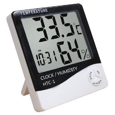 【牛牛柑仔店】全新盒裝 溫濕度計 濕度計 HTC1 HTC-1電子式溫溼度計 溫度計 大字幕 時鐘 日曆 鬧鐘