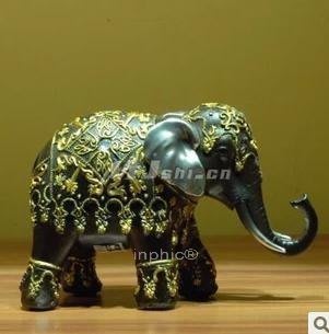 INPHIC-宗教 東南亞風格家居擺飾 大象工藝品擺飾 泰式風情大象裝飾 小金象