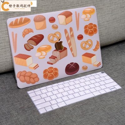 北歐麵包圖案打印殼 蘋果筆電保護殼 MacBook Air Pro13 14 16吋2021  M1 Mac保護殼[橙子數碼配件]