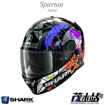 ❖茂木站 MTG❖SHARK SPARTAN 全罩安全帽。Lorenzo Catalunya GP 改善 黑紅藍 KRX