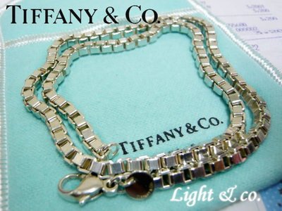 【Light &amp; co.】專櫃真品已送洗 Tiffany &amp; Co 925純銀 Vnentian Link 威尼斯 項鍊 附防塵袋