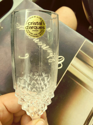 【二手】法國CRISTAL D'ARQUES 水晶杯 高腳杯 紅酒杯 回流 古玩 茶具【十大雜項】-621