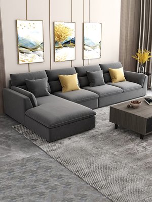 现代小户型北欧风格轻奢绒布布艺沙发客厅科技布沙发组合简约家具
