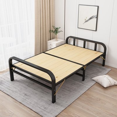 免運 簡易床房專用床架鐵架折疊床單人床雙人簡易午睡午休寬1米12