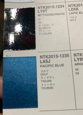 【振通油漆公司】日本ROCK原裝汽車烤漆 補漆 DIY 福斯 車款 色號LA5J (PACIFIC BLUE) 100g