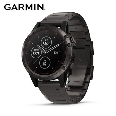 24期零利率 garmin fenix 5 Plus 鈦錶帶款 複合式心率腕錶 fenix 6