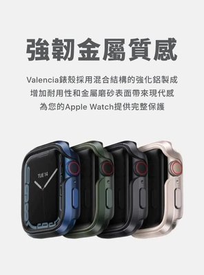 UNIQ Valencia Apple Watch 7/6/SE/5/4 輕薄鋁合金防撞保護殼 44/45mm 保護套