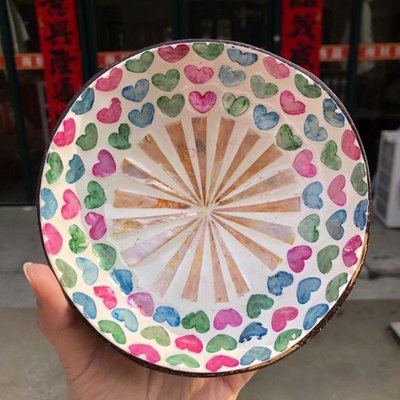 【熱賣下殺】天然貝殼盤子工藝品家居擺件拍攝道具超大貝殼創意盤子禮品禮物