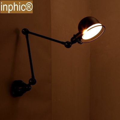 INPHIC-美式鄉村壁燈工業風LOFT復古臥室床頭鐵藝折疊伸宿壁燈