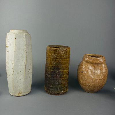 志野燒 信樂燒 萩燒 花瓶 花器 日本回流陶瓷美術品