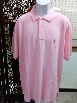 (二手九成新)美國Ralph Lauren 拉夫勞倫小彩馬大尺寸粉色POLO衫(XXL)(B733)