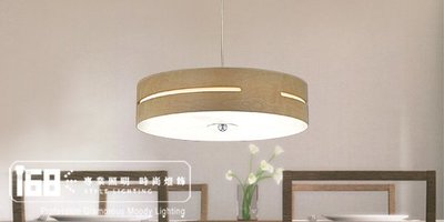 【168 Lighting】木製外罩圓形玻璃吊燈(兩款)B款GC61170-2