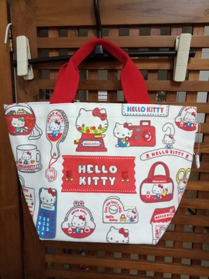 天使熊小鋪~日本帶回 Hello Kitty 復古懷舊系列~帆布手提包  ~全新現貨~