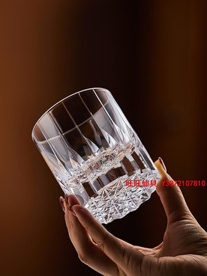 酒杯奢華高檔K9水晶玻璃星芒杯洋酒杯子威士忌杯進口江戶切子原色套裝