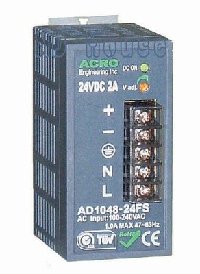 【附發票有保固】 AD1048-24FS 24V 2A 台灣製造~ACRO艾可 電源供應器