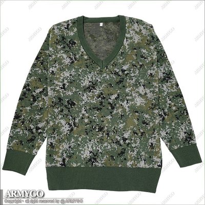 【ARMYGO】國軍數位迷彩保暖長袖毛衣