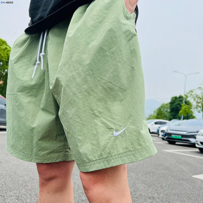Nike 耐吉 LAB刺繡小LOGO美式寬松戶外跑步松緊運動短褲DX0750-010-386