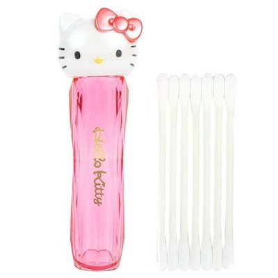 【BC小舖】日本進口 Hello Kitty 棉花棒收納盒/棉花棒盒附鏡子/牙籤盒