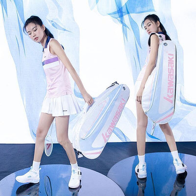 【熱銷】Kawasaki川崎23年春夏新款羽毛球包單肩背包男女款網球包拍袋斜挎