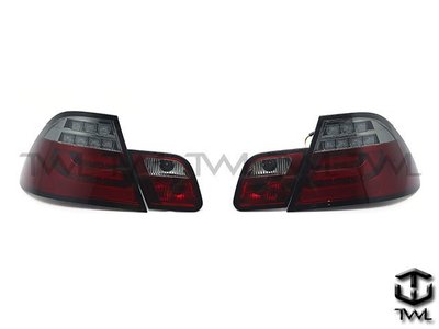 《※台灣之光※》全新BMW E46 2D 2門兩門 98 99 00 01年LED紅墨光條光柱尾燈組4片組