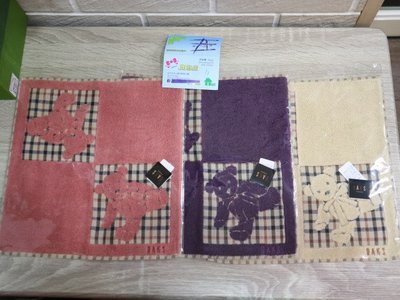 婕的店日本精品~日本帶回~Daks熊熊格紋雙面毛巾布手帕(日本製)