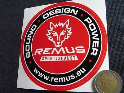 REMUS Racing 排氣管原廠貼紙, 單張標售