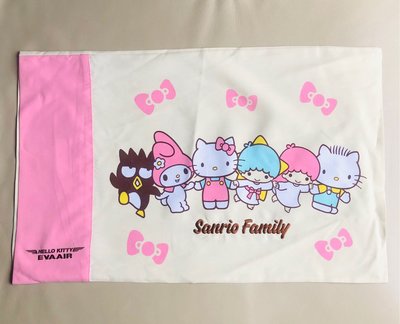[熊熊之家2]保證正品 長榮航空 HELLO KITTY  Sanrio Family  抱枕套 枕頭套