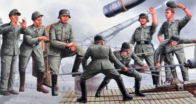 台灣現貨 1/35 TRUMPETER 士兵-德國K5(E)利奧波德列車砲兵 00406