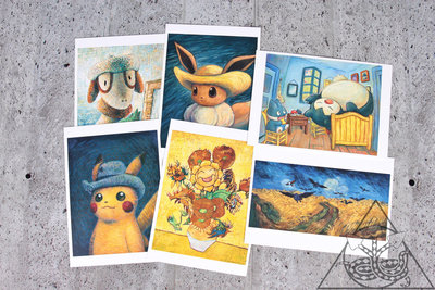 【HYDRA】Pokemon Van Gogh Museum Postcard set 明信片組 梵谷【HYAW64】
