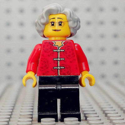 易匯空間 【上新】LEGO 樂高 都市人仔  新年套裝  年夜飯 80101 唐裝老奶奶 LG148