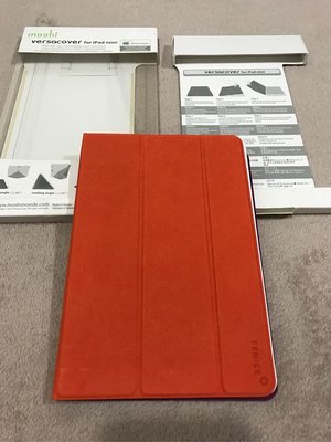 Apple iPad mini moshi 三折保護殼 外橘內紅 九成新