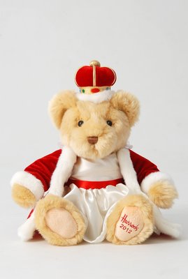 英國皇家授權-Harrods 限量泰迪熊-英國女王伊麗莎白60週年紀念款  伊莉莎白二世登基60周年-2012年限量