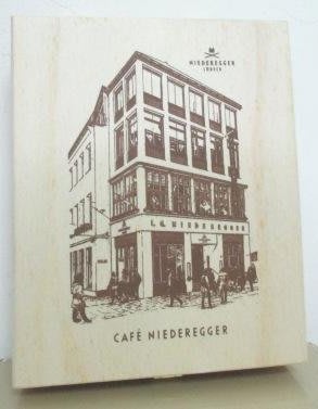 ~CAFE NIEDEREGGER 直式 木盒 巧克力/收納/萬用盒14x17x3.5cm ~