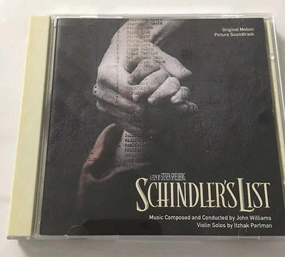 曼爾樂器~ 辛德勒名單 schindlers list 帕爾曼 電影原聲 CD日版首版