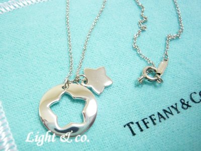 【Light & co.】專櫃真品已送洗 TIFFANY & CO 925純銀 雙星 星牌 項鍊 STAR
