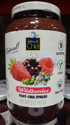 【小如的店】COSTCO好市多代購~World of Chia 綜合莓果奇亞籽果醬(每瓶907g)玻璃瓶 138408