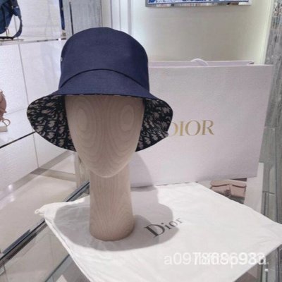 【日本二手】正貨 Dior TEDDY D CD OBLIQUE 藍色 雙面 窄帽 漁夫帽