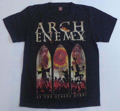 【Mr.17】Arch Enemy 邪神大敵樂團As The Stages Burn! 進口搖滾短袖T恤 (H745)