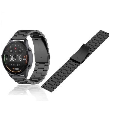 特賣-手錶配件 錶帶 米蘭 Amazfit 智慧運動手錶 2 華米手錶 2 米蘭 不鏽鋼 腕帶 三珠 替換 錶帶 2
