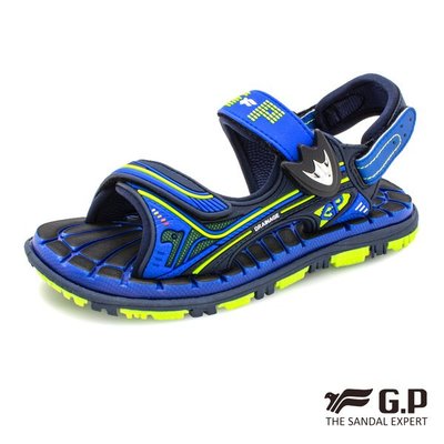 【鞋印良品】G.P經典款VI 兒童舒適涼拖鞋G9215B(20)藍色(45)桃紅 快速穿脫磁扣 可當涼鞋也可當拖鞋 舒適