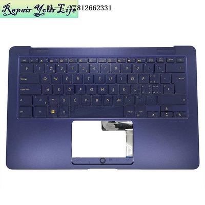 電腦零件適用華碩ASUS UX490UA ZEBOOK UX490 背光 藍色C殼 筆記本鍵盤 SW筆電配件